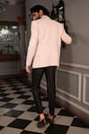 Shop_YAJY by Aditya Jain_Pink Tuxedo Italian Suiting Textured Pattern Floral Vani_at_Aza_Fashions