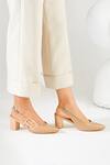 Buy_Oceedee_Beige Cutwork Willow Pointed Toe Block Heel_at_Aza_Fashions