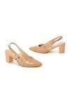Shop_Oceedee_Beige Cutwork Willow Pointed Toe Block Heel_at_Aza_Fashions