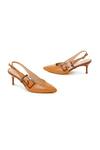 Shop_Oceedee_Brown Cutwork Willow Pointed Toe Stilettos_at_Aza_Fashions