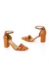 Shop_Oceedee_Brown Oceana Pointed Toe Block Heels_at_Aza_Fashions