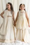 Chotibuti_Ivory Embroidered Lehenga Set For Girls_Online_at_Aza_Fashions