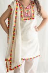 Buy_Chotibuti_Ivory Cotton Embroidered Mirror Work Kurta Salwar Set _Online_at_Aza_Fashions