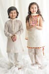 Shop_Chotibuti_Off White Kurta Cotton Textured And Pant Set _at_Aza_Fashions