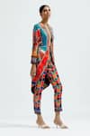 Buy_Rajdeep Ranawat_Blue Satin Philippe Printed Jacket_Online_at_Aza_Fashions