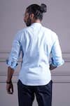 Shop_Agape_Blue Linen Shirt _at_Aza_Fashions