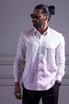 Shop_Agape_Pink Cotton Linen Printed Floral Shirt _at_Aza_Fashions