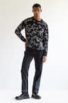 Buy Countrymade Black 100% Cotton Camo Dash Jacquard Sweater at Aza Fashions Buy_Countrymade_Black 100% Cotton Camo Dash Jacquard Sweater_at_Aza_Fashions