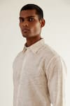 Shop_Countrymade_Ivory Cotton Linen Printed Abstract Shirt _Online_at_Aza_Fashions