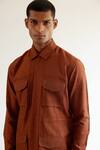 Buy_Countrymade_Brown Linen Safari Shirt_Online_at_Aza_Fashions