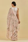 Shop Atelier Shikaarbagh Pink Saree - French Chiffon Floral Print, Sequins Madelyn at Aza Fashions Shop_Atelier Shikaarbagh_Pink Saree - French Chiffon Floral Print, Sequins Madelyn _at_Aza_Fashions