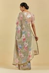 Shop Atelier Shikaarbagh Grey Saree - French Chiffon Floral Print Celine at Aza Fashions Shop_Atelier Shikaarbagh_Grey Saree - French Chiffon Floral Print Celine _at_Aza_Fashions