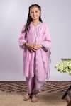 Buy_Boteh_Purple Chanderi Silk Embroidery Floral Kurta Set _at_Aza_Fashions