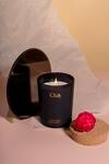 Clay Essentials_Black Frosted Glass And Wax Scented Candles Set Of 3_Online_at_Aza_Fashions