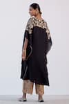 Shop_Devnaagri_Black Muslin And Shantoon Embroidered Dori V Neck Kaftan & Palazzo Set _at_Aza_Fashions