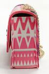 Shop_The Garnish Company_Pink Printed Briar Stitchline Embroidered Sling Bag _Online_at_Aza_Fashions