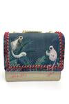 Buy_The Garnish Company_Black Printed Monkey Embellished Sling Bag _Online_at_Aza_Fashions