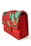 Buy_The Garnish Company_Red Printed Oshun Sling Bag _Online_at_Aza_Fashions