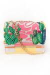 Buy_The Garnish Company_Pink Printed Saguaro Cactus Sling Bag _at_Aza_Fashions