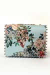 Shop_The Garnish Company_Blue Printed Fleur Floral Sling Bag _at_Aza_Fashions