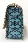 The Garnish Company_Blue Printed Fleur Floral Sling Bag _Online_at_Aza_Fashions