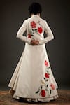 Shop_Rohit Bal_Ivory Chanderi Silk Embroidered Bird Mandarin Collar Jacket  _at_Aza_Fashions