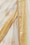 Oshi By Shikha_Off White Woven Saree With Printed Blouse_at_Aza_Fashions