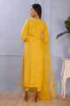 Shop_Abbaran_Yellow Kurta- Silkpant- Satindupatta- Organza Lucknowi Silk Set _at_Aza_Fashions