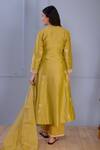 Shop_Abbaran_Green Kurta And Dupatta Chanderipalazzo- Cotton Chanderi Pintuck Palazzo Set _at_Aza_Fashions