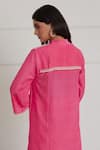 Buy_Nimbus_Fuchsia Jacket And Pant Cotton Silk Printed Resham Jacket Shawl Collar & Set_Online_at_Aza_Fashions