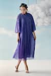 Buy_Ilk_Purple Orchid Chanderi Dress_at_Aza_Fashions