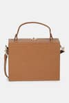 Shop_Ritu Kumar_Black Leather Box Sling Bag With Strap _at_Aza_Fashions