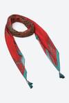 Buy Ritu Kumar Red Print Meriyum Scarf at Aza Fashions Buy_Ritu Kumar_Red Print Meriyum Scarf_at_Aza_Fashions