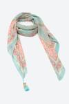 Buy_Ritu Kumar_Blue Print Waterfall Scarf_at_Aza_Fashions