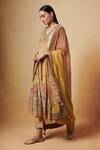 Saundh_Yellow Kurta Agni Anarkali Set_Online_at_Aza_Fashions