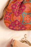 Shop_Amyra_Red Embroidery Amna Potli Bag _Online_at_Aza_Fashions