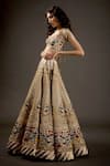 Buy_Rohit Bal_Ivory Chanderi Silk Lining Cotton Embroidered Bridal Lehenga Set  _Online_at_Aza_Fashions