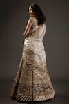 Shop_Rohit Bal_Ivory Chanderi Silk Lining Cotton Embroidered Bridal Lehenga Set  _Online_at_Aza_Fashions