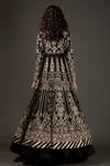 Shop_Rohit Bal_Black Net, Chanderi Silk,  Lining Zari Embroidered Anarkali Set _at_Aza_Fashions