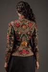 Shop_Rohit Bal_Black Velvet Lining Embroidered Resham Floral Jacket  _at_Aza_Fashions