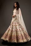 Buy_Rohit Bal_Ivory Chanderi Silk Lining Cotton Embroidered Bridal Lehenga Set  _at_Aza_Fashions