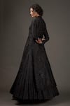 Shop_Rohit Bal_Black Chanderi Silk Lining Cotton Embroidered Resham Floral Jacket  _at_Aza_Fashions