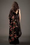 Shop_Rohit Bal_Black Chanderi Silk Embroidered Saree With Unstitched Blouse Piece  _at_Aza_Fashions