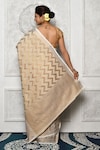 Shop_Nazaakat by Samara Singh_Off White Banarasi Kota Silk Woven Geometric Saree_at_Aza_Fashions