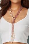 Buy_Joules by Radhika_Agate Beaded Scarf Contemporary Necklace_Online_at_Aza_Fashions