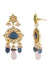 Buy_Chhavi's Jewels_Kundan And Polki Stone Necklace Jewellery Set_Online_at_Aza_Fashions
