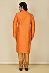 Shop_Arihant Rai Sinha_Orange Cotton Silk Embroidery Paisley Kurta For Men_at_Aza_Fashions