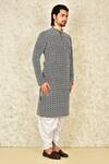 Buy_Arihant Rai Sinha_Black Chikankari Embroidered Kurta Set_Online_at_Aza_Fashions