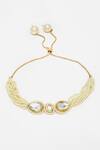 Buy Dugran By Dugristyle Gold Plated Pearls, Diamonds, Stones Kundan Embellished Bracelet Set at Aza Fashions Buy_Dugran By Dugristyle_Gold Plated Pearls, Diamonds, Stones Kundan Embellished Bracelet Set_at_Aza_Fashions