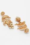 Buy_Dugran By Dugristyle_Cream Kundan Embellished Jhumkas _Online_at_Aza_Fashions
